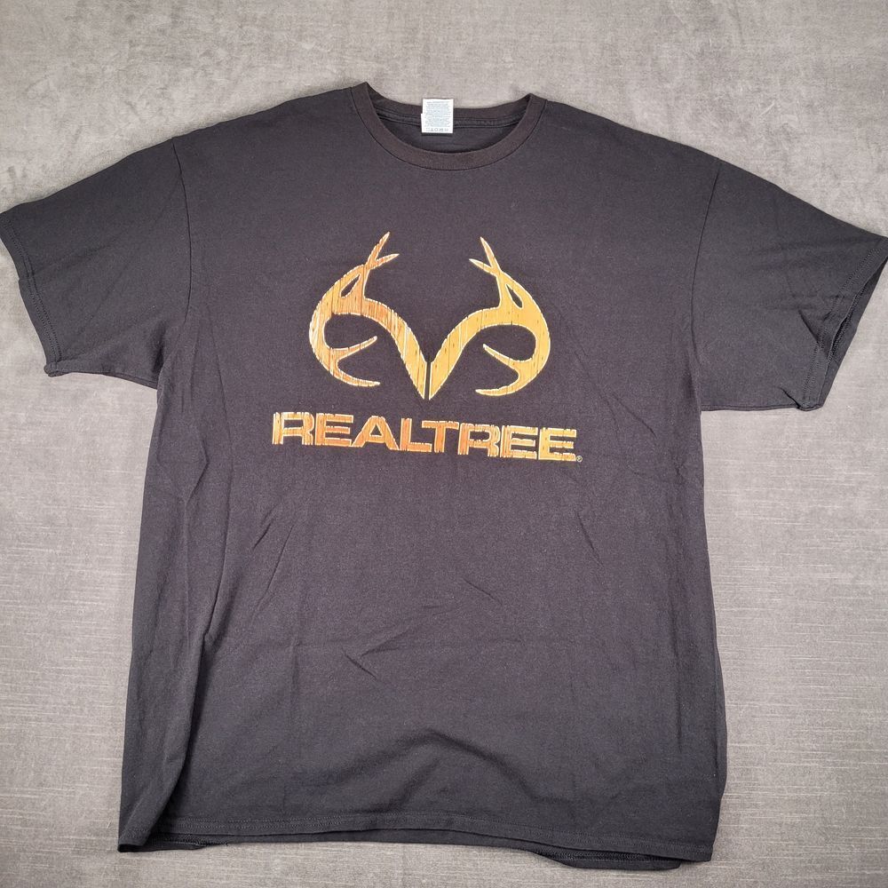 Realtree Antler Logo Hunting T-Shirt Outdoor‎ Camouflage Graphic Tee XL